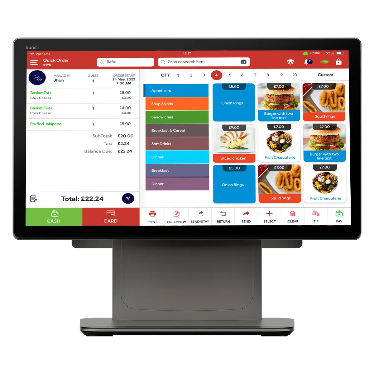 Quick-Service Restaurants POS Dashboard